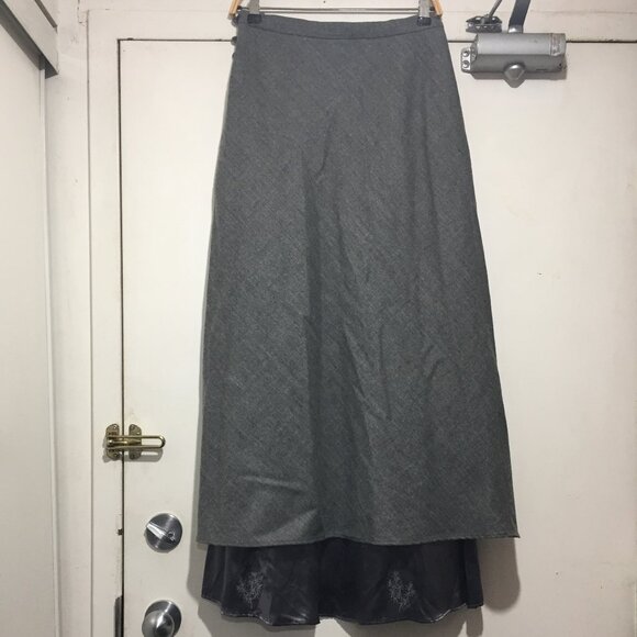 VINTAGE TRISTAN & ISEUT WOOL MAXI SKIRTS SIZE 8 - Picture 9 of 16